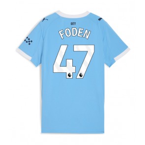 Manchester City Phil Foden #47 Domaci Dres za Ženska 2025-26 Kratak Rukavima